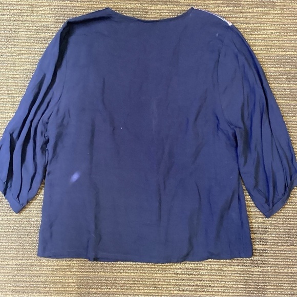 Maria Jose Peasant Top Blouse Shirt Boho Open Front Embroidered tasseled, sz M - Picture 6 of 6